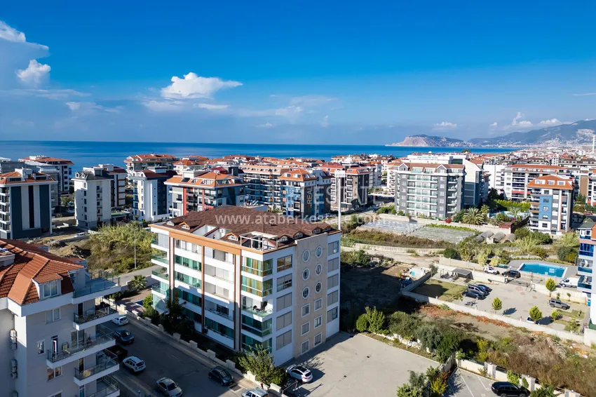 Turnkey duplex penthouse with sea view, 150 meters from the beach — Kestel, Alanya 5