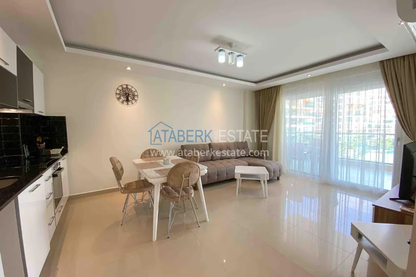 Kupuj Apartament pod klucz 1+1 z przeszklonym balkonem w kompleksie z prywatną plażą — Avsallar, Alanya 6