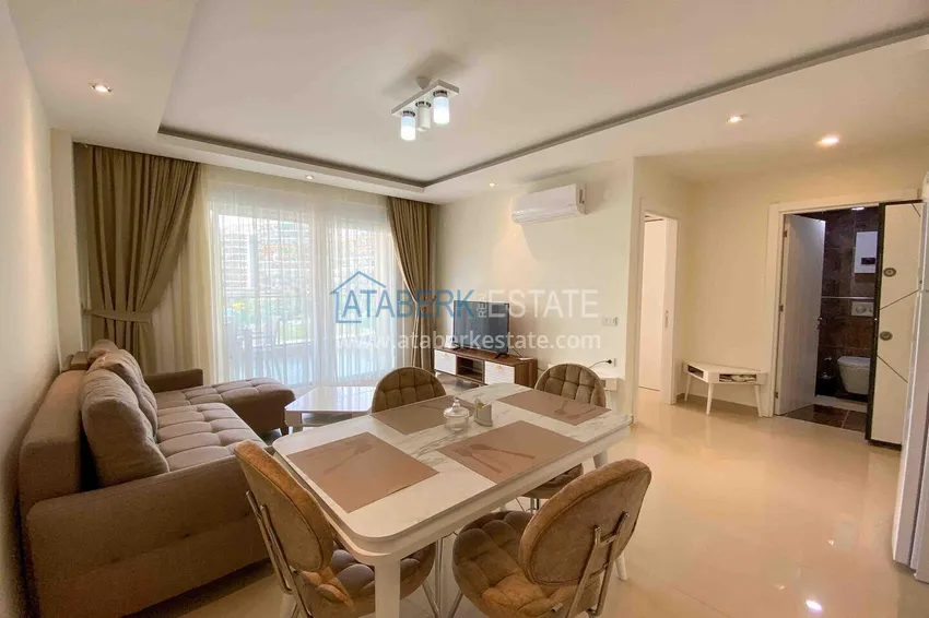 Kupuj Apartament pod klucz 1+1 z przeszklonym balkonem w kompleksie z prywatną plażą — Avsallar, Alanya 7