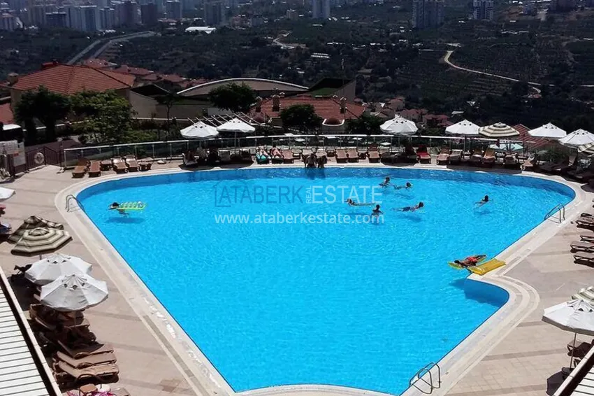 Umeblowany apartament z widokiem na góry w legendarnym kompleksie hotelowym - dzielnica Mahmutlar, Alanya 8 