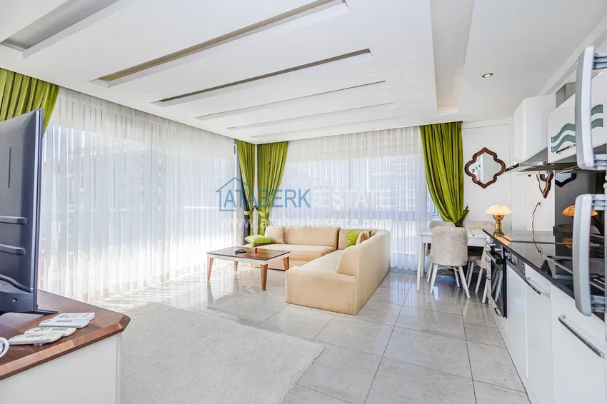 Kupuj Apartament 1+1 z meblami i widokiem na morze — Kestel, Alanya 9 