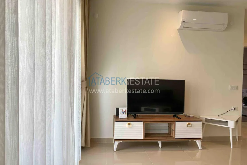 Kupuj Apartament pod klucz 1+1 z przeszklonym balkonem w kompleksie z prywatną plażą — Avsallar, Alanya 9