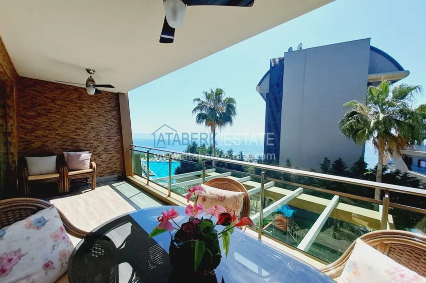 Purchase Furnished apartment 1+1 with sea view in luxury complex - Kargycak, first coast line 13 