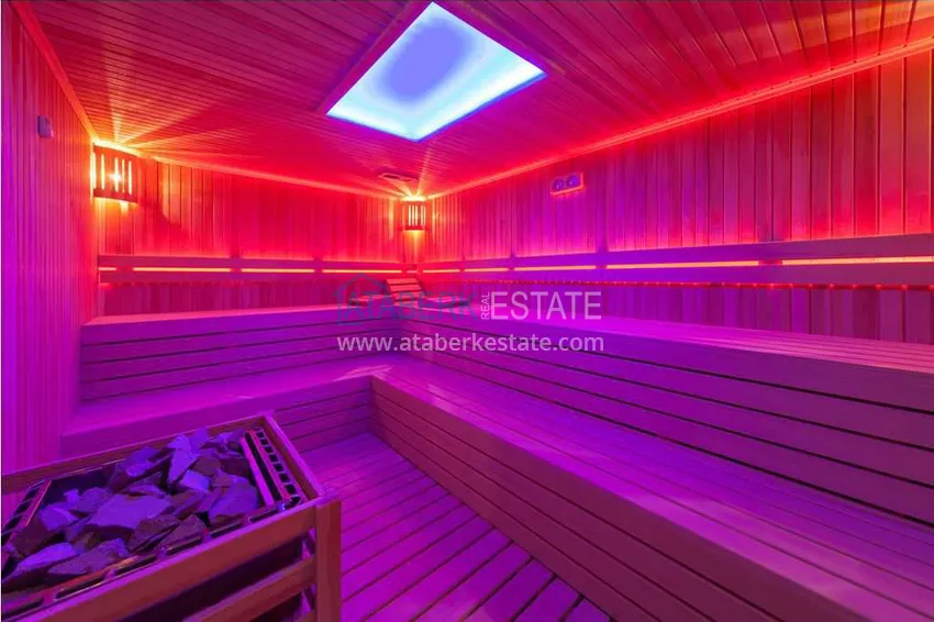 Furnished apartment 1+1 with sea view in luxury complex - Kargycak, first coast line 26 