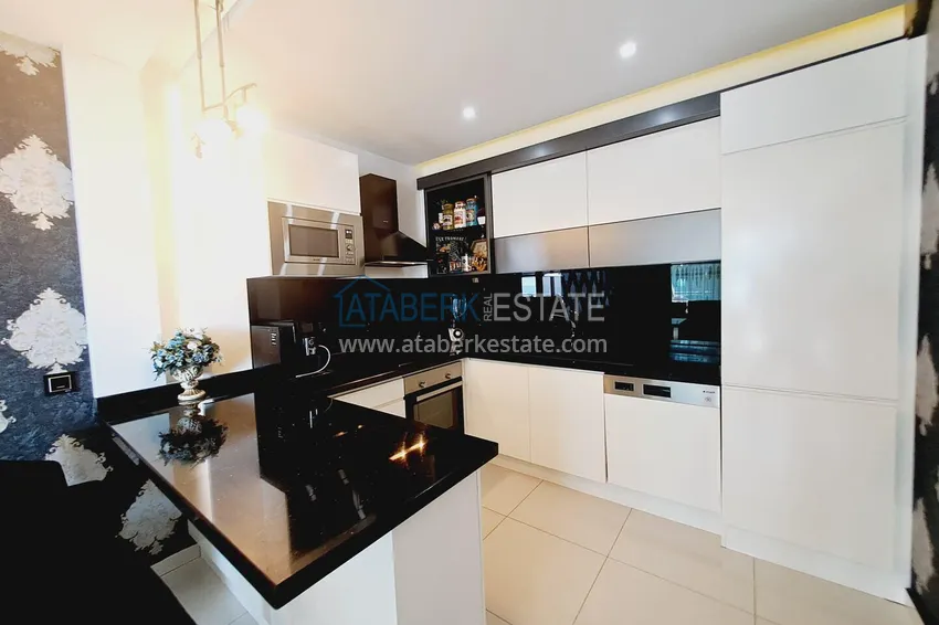 Purchase Furnished apartment 1+1 with sea view in luxury complex - Kargycak, first coast line 4 