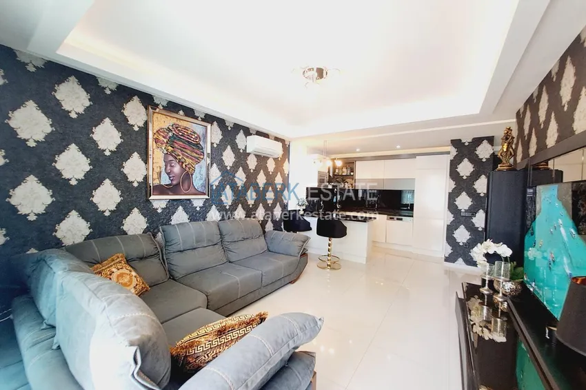 Purchase Furnished apartment 1+1 with sea view in luxury complex - Kargycak, first coast line 7 