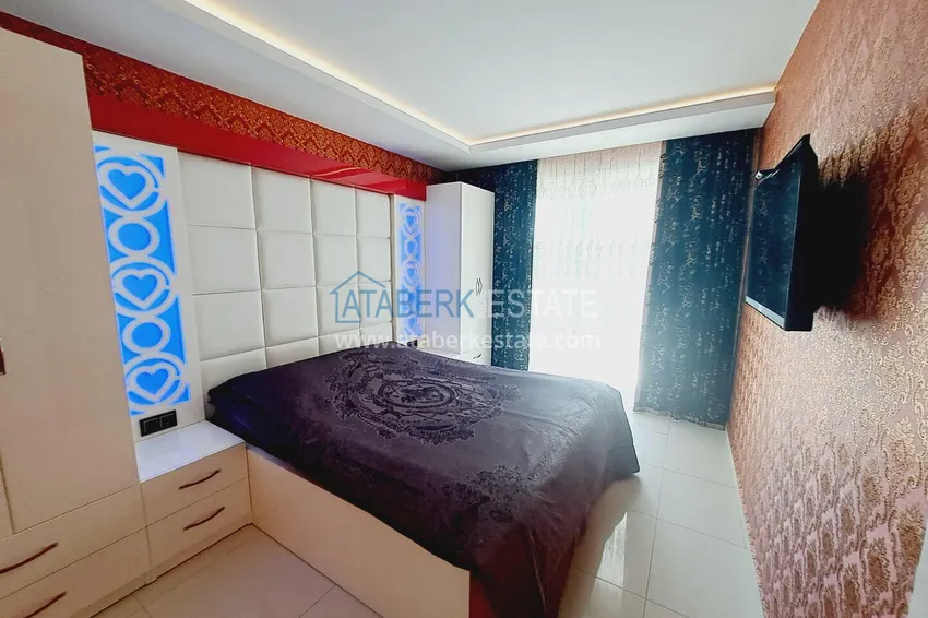 Purchase Furnished apartment 1+1 with sea view in luxury complex - Kargycak, first coast line 9 