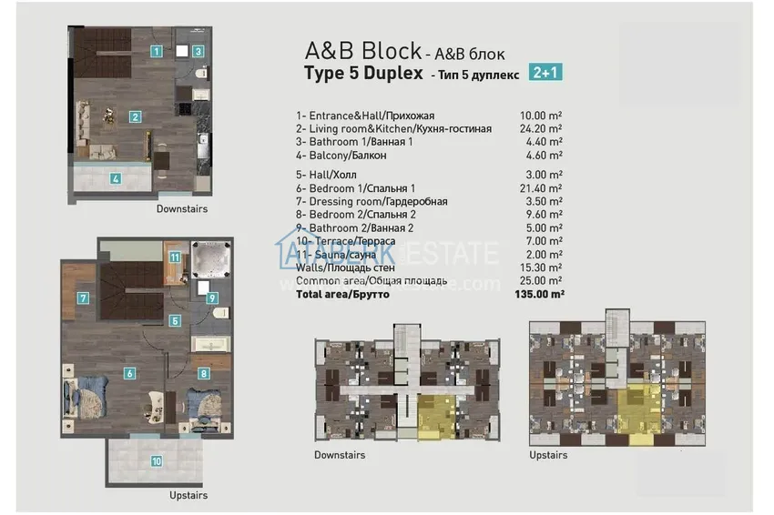 Buy cheap Penthouse-duplex 2+1 with sauna in Konyaalti district, Antalya - complex of comfort segment 1