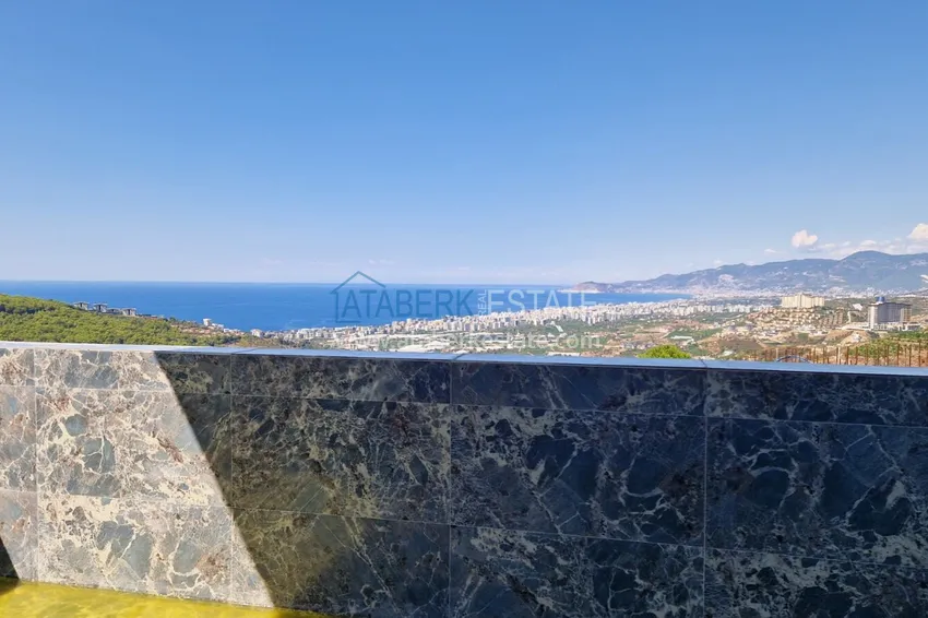 Purchase View three-storey furnished villa in Kargycak, Alanya - suitable for citizenship 18
