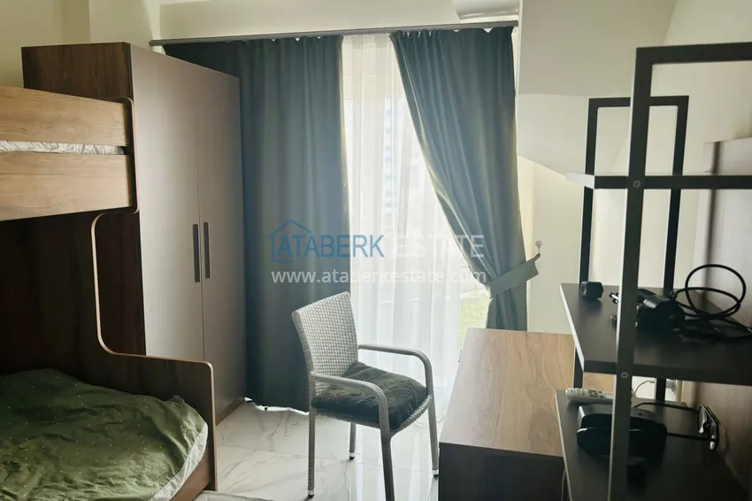 Purchase 4+1 duplex penthouse in an ultra-luxury complex with a private beach — Alanya, Kestel 17
