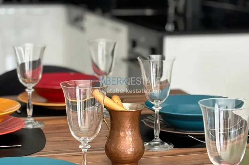 Purchase 4+1 duplex penthouse in an ultra-luxury complex with a private beach — Alanya, Kestel 4