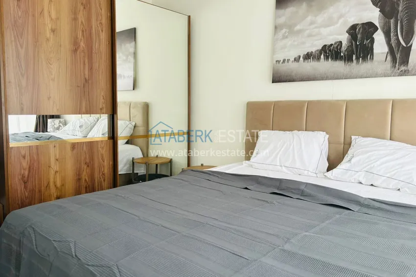 Purchase 4+1 duplex penthouse in an ultra-luxury complex with a private beach — Alanya, Kestel 8