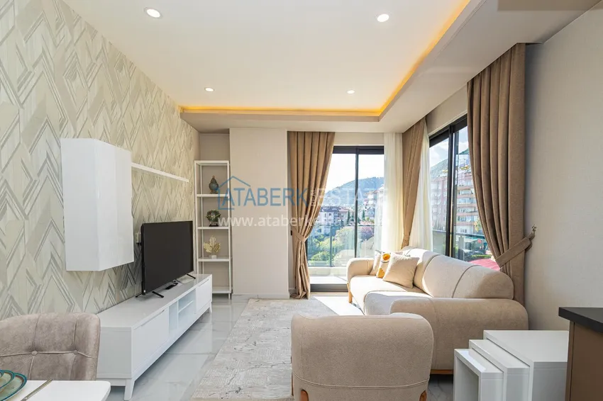 Purchase 1+1 apartment with a view of the Kale fortress — the center of Alanya, a new complex 11 
