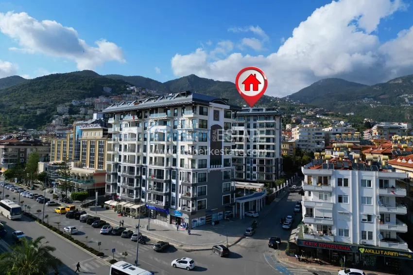 1+1 apartment with a view of the Kale fortress — the center of Alanya, a new complex 1 