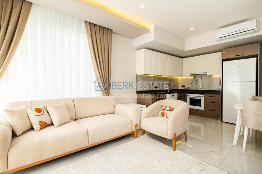 Purchase 1+1 apartment with a view of the Kale fortress — the center of Alanya, a new complex 4 