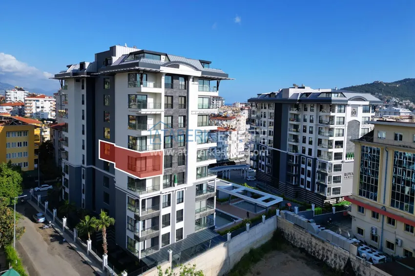 1+1 apartment with a view of the Kale fortress — the center of Alanya, a new complex 6 