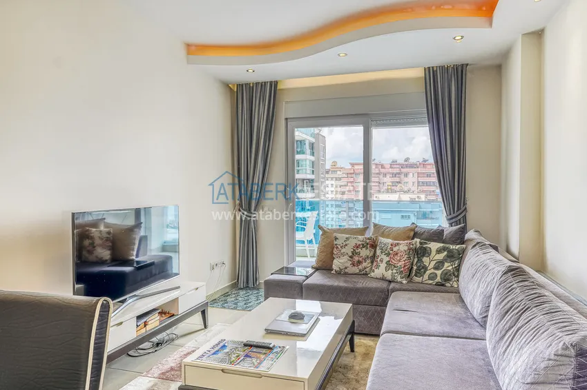 Purchase 1+1 apartment with furniture and sea view in a luxury complex — Alanya, Mahmutlar district 3