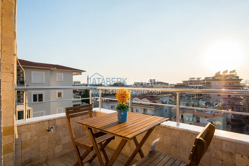 Purchase Ready-made housing in the center of Alanya, for a residence permit — a one-bedroom apartment with furniture and mountain views 14