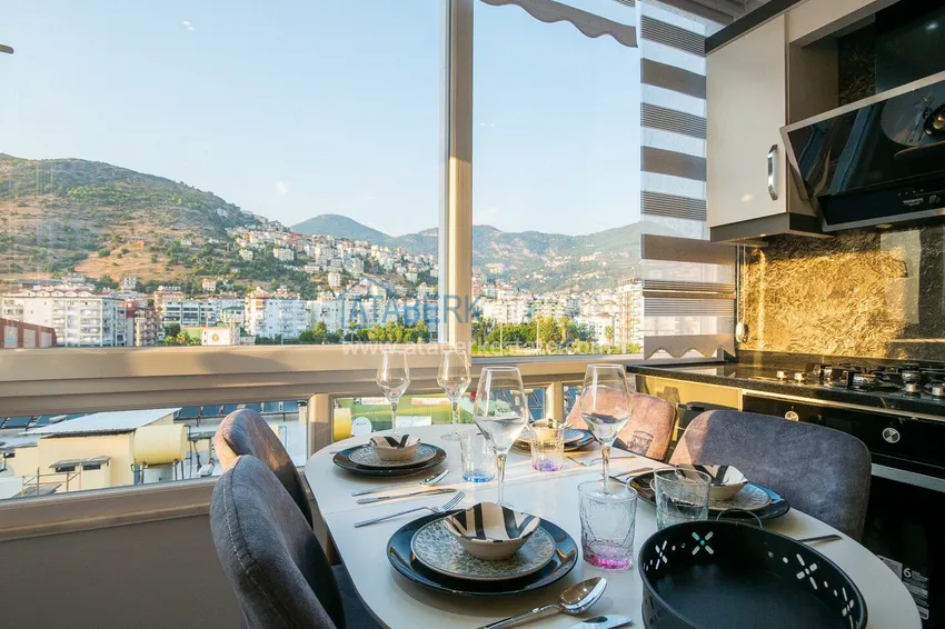 Purchase Ready-made housing in the center of Alanya, for a residence permit — a one-bedroom apartment with furniture and mountain views 8