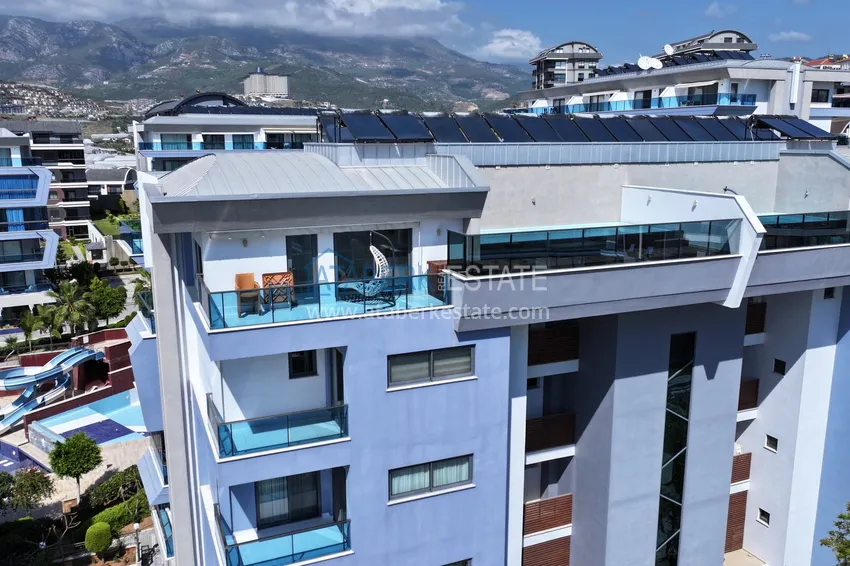 Purchase 3+1 penthouse with private pool on the terrace in Kargicak - premium class and panoramic views 1 