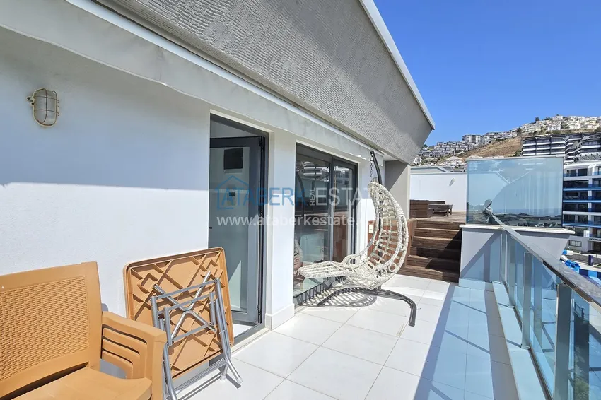 Purchase 3+1 penthouse with private pool on the terrace in Kargicak - premium class and panoramic views 27 