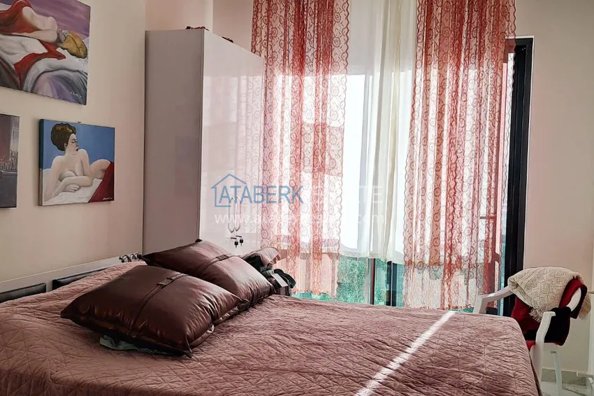 Kupuj Apartament 2+1 z oddzielną kuchnią i przeszklonym balkonem w centrum Alanyi — meble odpowiednie na zezwolenie na pobyt 10