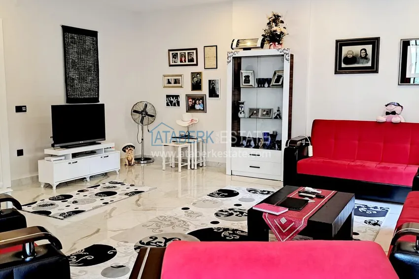 Kupuj Apartament 2+1 z oddzielną kuchnią i przeszklonym balkonem w centrum Alanyi — meble odpowiednie na zezwolenie na pobyt 7