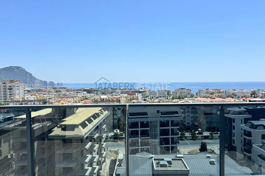 Kupuj Dwupoziomowy penthouse 2+1 z widokiem na morze i góry w centrum Alanyi 19 