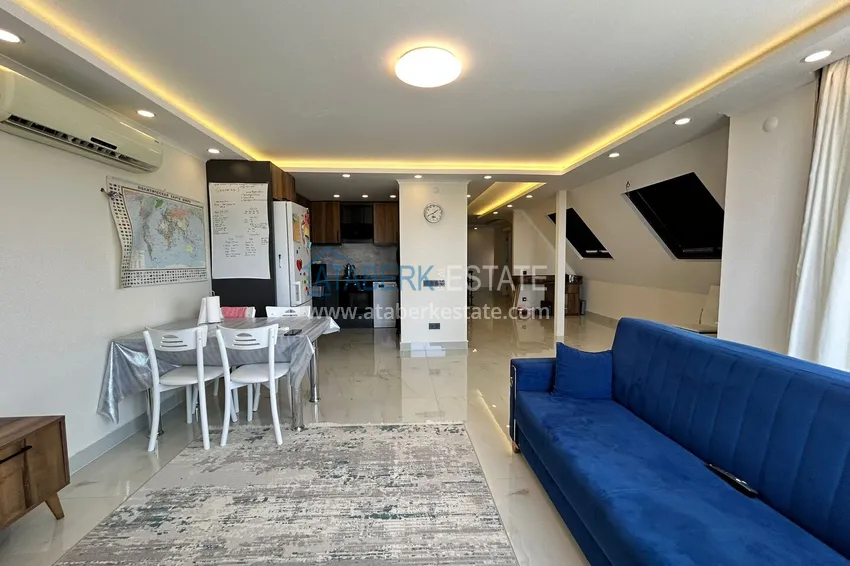 Kupuj Dwupoziomowy penthouse 2+1 z widokiem na morze i góry w centrum Alanyi 8 