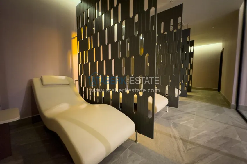Furnished 2+1 XL apartment with laundry in a luxury complex — Alanya, Turkler. Suitable for a residence permit 75 