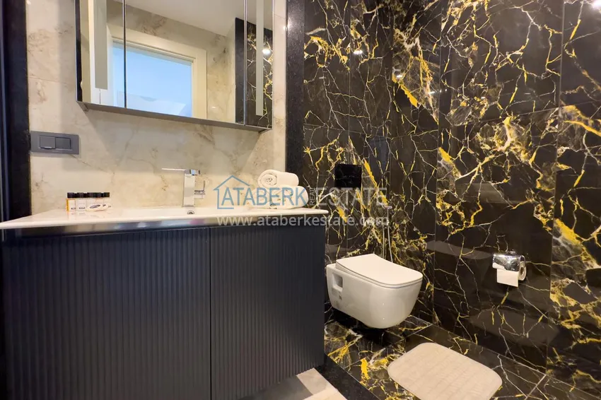 4+1 garden duplex with citizenship in a premium resort resort — Turkler, Alanya 80