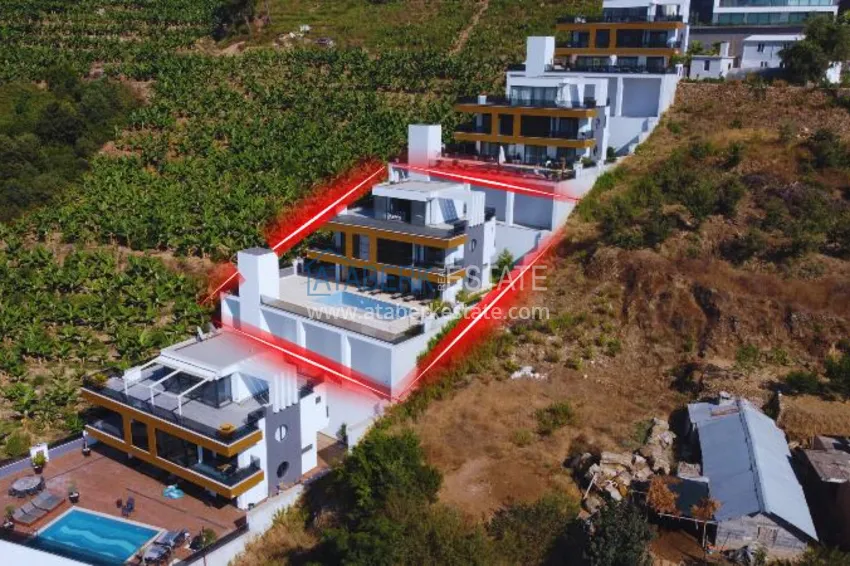 Elite triplex villa 4+2 in Alanya, Kargicak district — furnished and with private pool 4