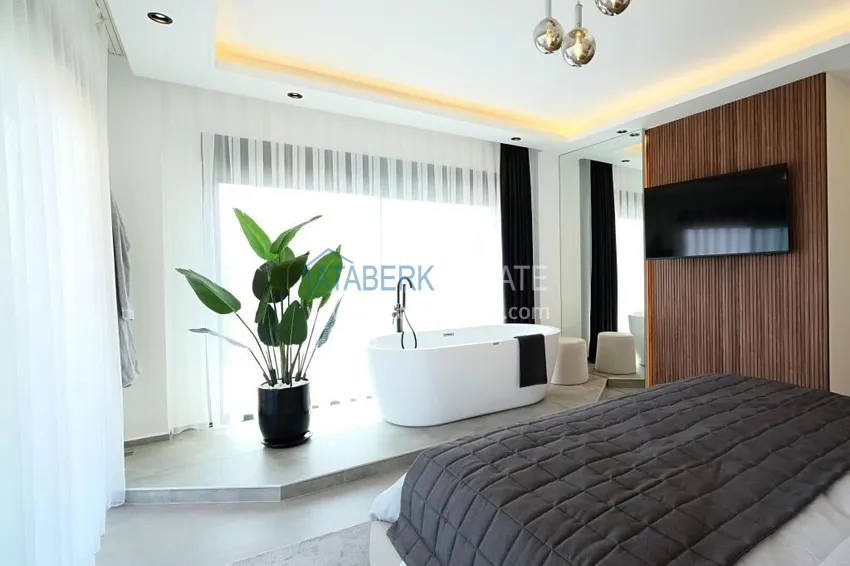 Purchase Luxury private villa with panoramic views in Alanya, Bektash district — for citizenship 32 