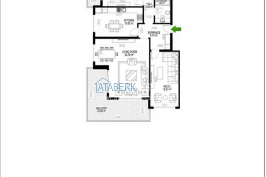 Buy cheap Linear apartment 3+1 201 m² in Alanya, Mahmutlar district center 1