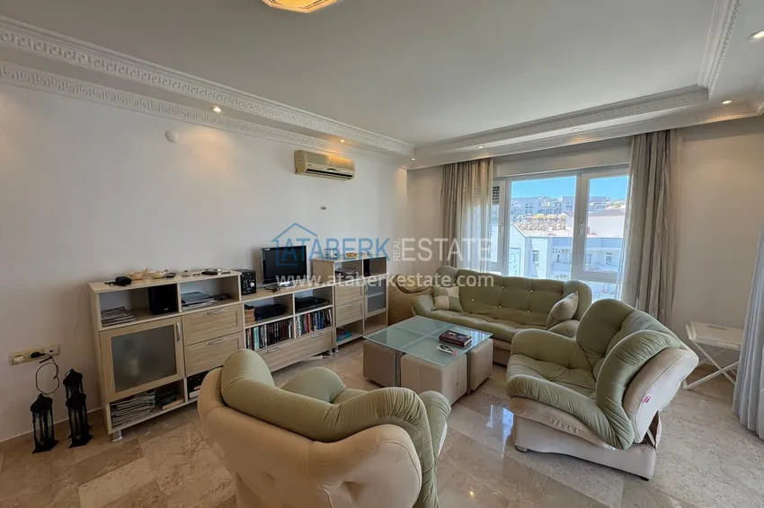 Kupuj Apartament 2+1 w Alanyi, dzielnica Tosmur - umeblowany i z widokiem na morze i rzekę Dim-Chay, odpowiedni na zezwolenie na pobyt 2