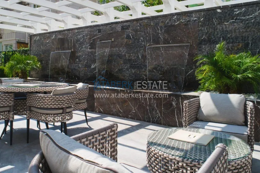 Luxury real estate on the first line in Alanya: stylish apartment, VIP-level complex, Oba district 13