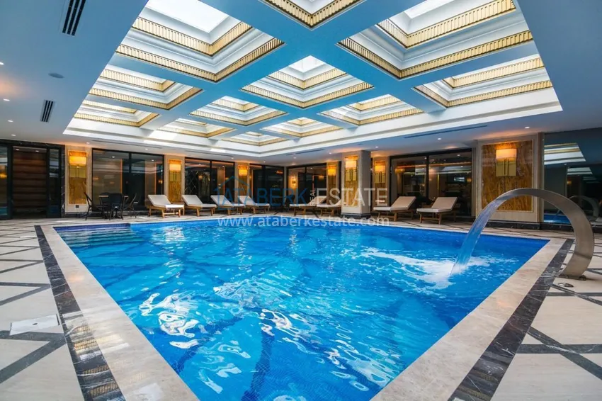 Luxury real estate on the first line in Alanya: stylish apartment, VIP-level complex, Oba district 22