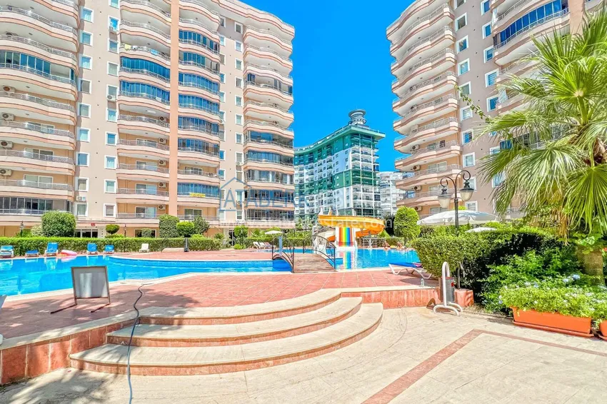 2+1 apartment in Alanya, Mahmutlar district — with furniture, glazed balconies near Yekta Mall 2 
