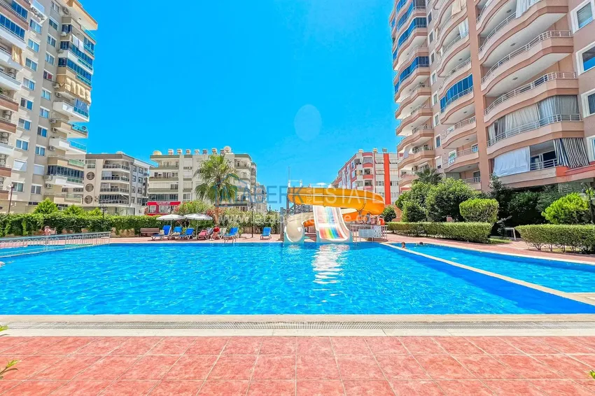 2+1 apartment in Alanya, Mahmutlar district — with furniture, glazed balconies near Yekta Mall 3 
