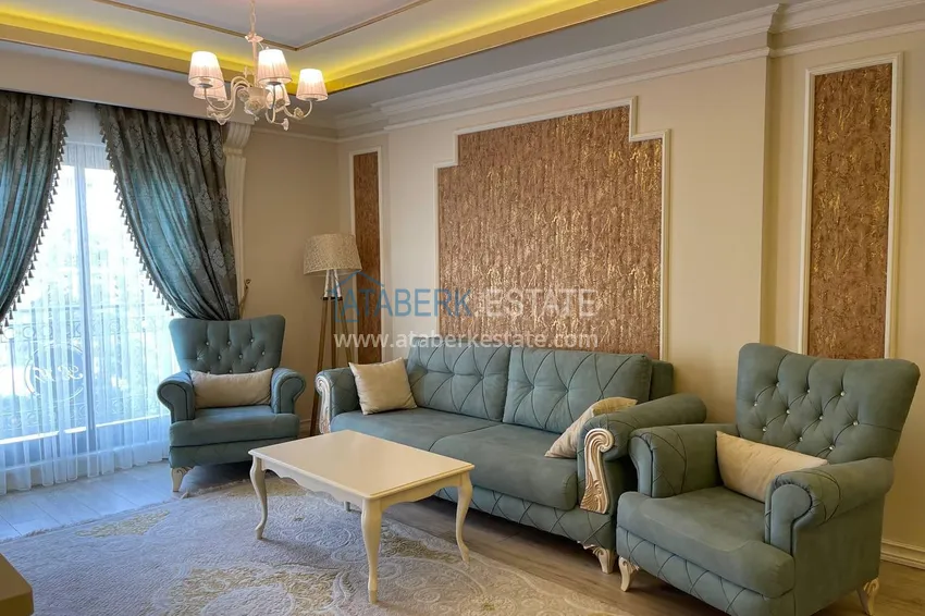 Purchase Luxury real estate on the first line in Alanya: stylish apartment, VIP-level complex, Oba district 9