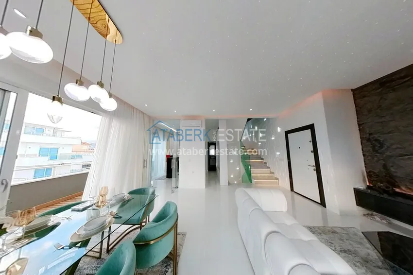 Purchase Elite triplex penthouse with original design in Alanya, Mahmutlar district 9 