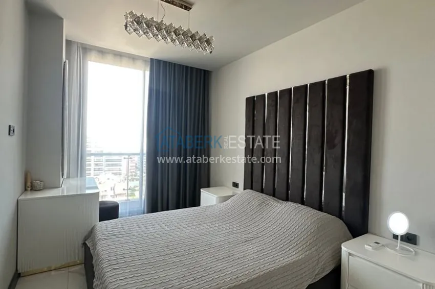Purchase 2+1 apartment with panoramic view and partially furnished — Alanya, Mahmutlar 16