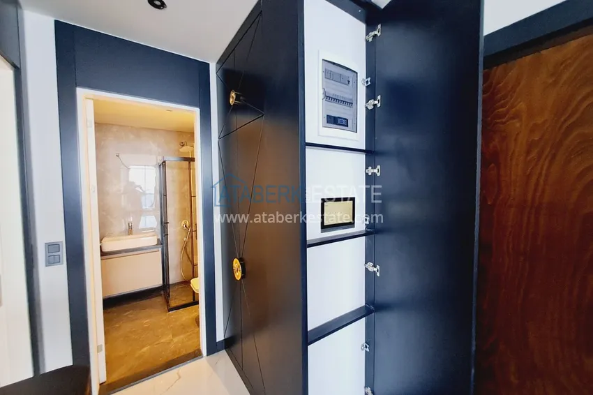 Purchase 2+1 apartment with panoramic view and partially furnished — Alanya, Mahmutlar 1