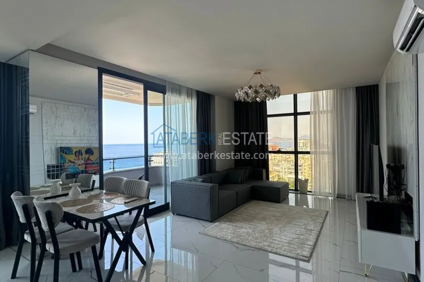 Purchase 2+1 apartment with panoramic view and partially furnished — Alanya, Mahmutlar 3