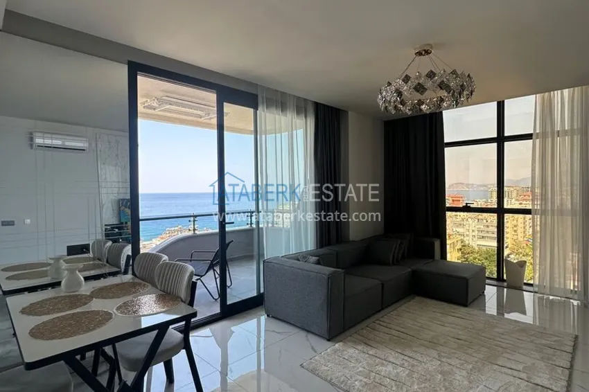 Purchase 2+1 apartment with panoramic view and partially furnished — Alanya, Mahmutlar 4