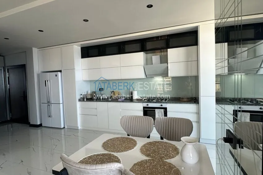 Purchase 2+1 apartment with panoramic view and partially furnished — Alanya, Mahmutlar 10