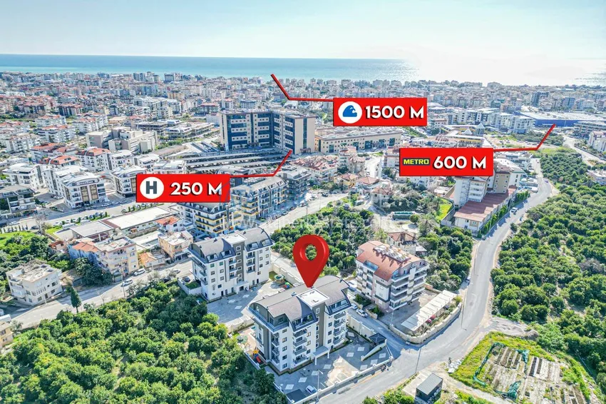 One bedroom apartment in Alanya, Upper Oba district - fully ready for living 4 