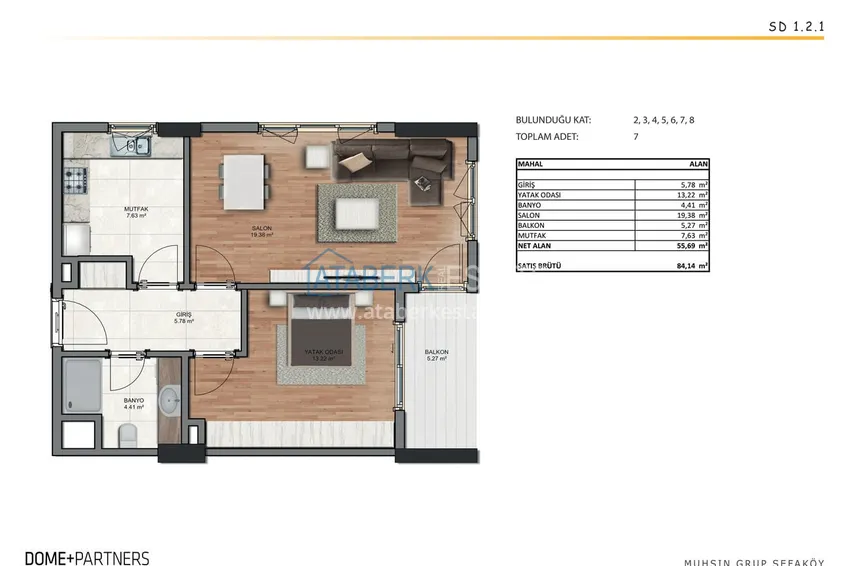 Buy cheap Investment apartments in Istanbul — apartments from a developer with guaranteed rent 5