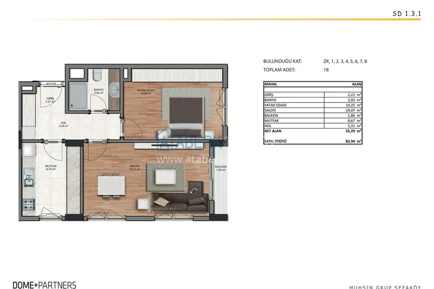 Buy cheap Investment apartments in Istanbul — apartments from a developer with guaranteed rent 7