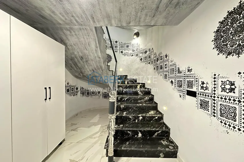 Purchase Luxury triplex villa with sea and fortress views in Alanya, Tepe district - suitable for obtaining citizenship 25 